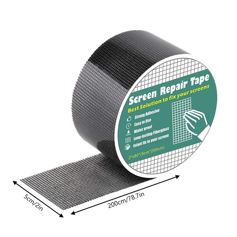 Window Mosquito Net Repair Tape Waterproof Self Adhesive Window Screen Repair Patch Strong Anti-Insect Mesh Broken Holes Repair