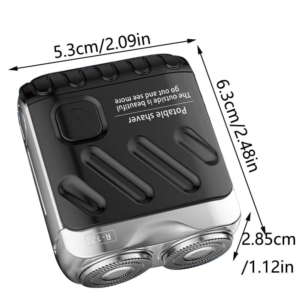 Magnetic Men's Electric Shaver Double Head Face Hair Remover Tool Pocket Size Beard Trimmer Home