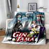 GINTAMA Мультяшные принтованные одеяла Плед для пикника Теплые фланелевые одеяла Постельное белье для дома Одеяла для кроватей Подарок на день рождения