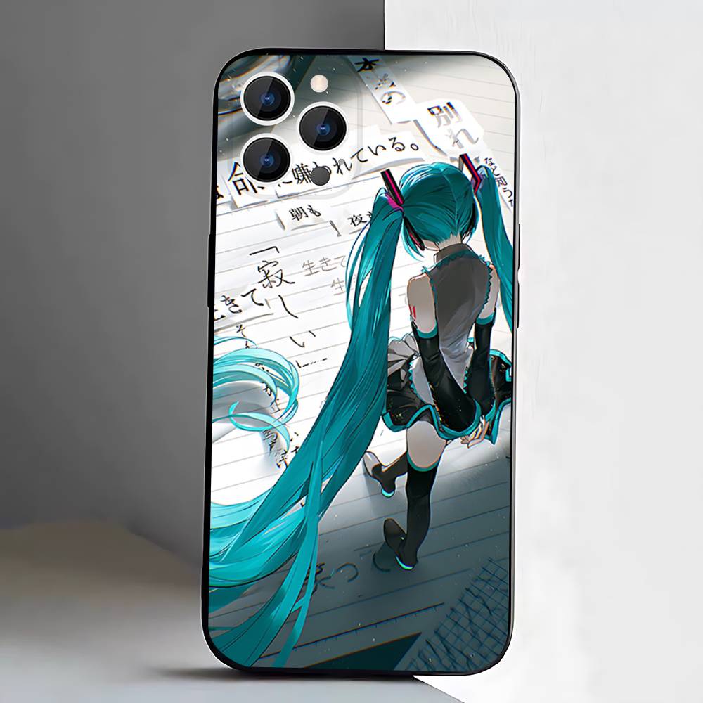 Аниме M-MIKU Для iPhone 12,16,13,14,15,17,11,Pro,Max,Plus,E,Air,Mini ТПУ Мягкий, приятный для кожи чехол для телефона