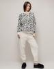 Костюм женский леопард 30111 белый кофта штаны