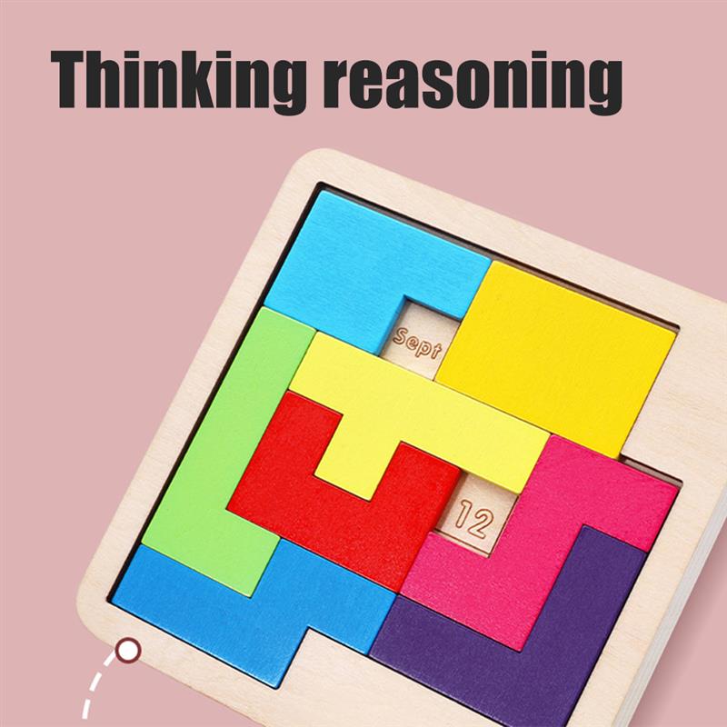 Ежедневный календарь-пазл Деревянный календарь Играйте в разные пазлы для отображения даты Сложная игра-головоломка для офисного стола PR-распродажа
