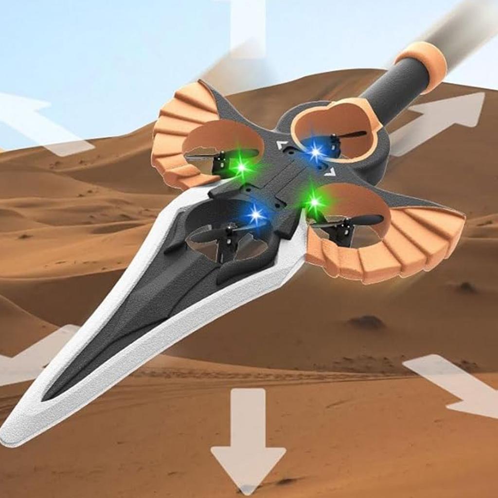 Летательный аппарат с дистанционным управлением, Летающий меч-машина, Управление жестами, Эффект переворот на 360° с подсветкой, Подходит для начинающих и взрослых.