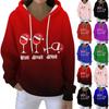 Christmas Hoodies For Women Funny Cute Printed Holiday Sweatshirt Winter Oversized Pullover Tops