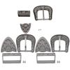 Vintage Style Handmade Carving Alloy Waist Belt Buckle Set for Collar Saddle Accessories40mm   Inner Diamter