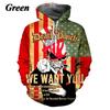 Dark Rock Graphic Bundle Print Hoodie, Mixed Fiery Skull and Wing Art Illustrations Full Graphic Loose Pullover, Great for Casual Street Sports