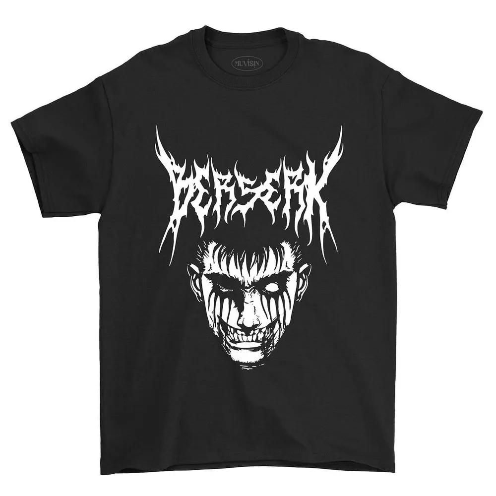 Унисекс хлопковая футболка с коротким рукавом и круглым вырезом Berserk Metal Guts