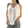 Women's Casual Solid Colour Sleeveless Neck V-Neck Camisole Slim Fit Tank Top