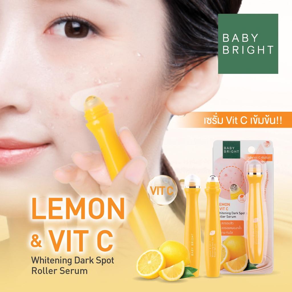 Baby Bright Lemon & Vit C Whitening Dark Spot Roller Serum 15 мл.
