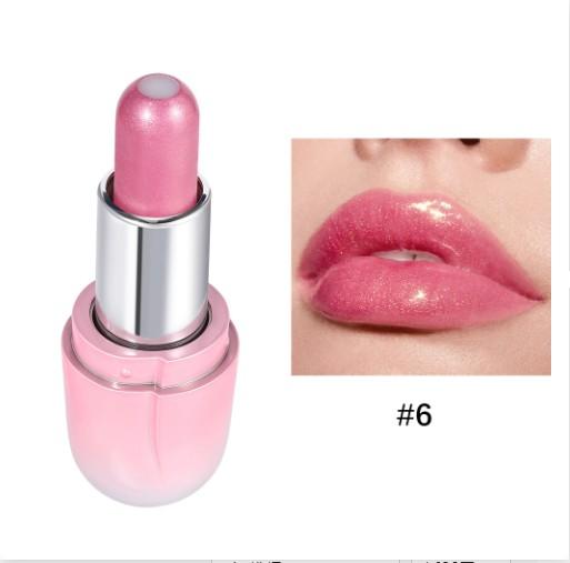 Shimmer Lipstick Набор из 6 мерцающих помад Shimmer Lipstick | Стойкая водостойкая высокопигментированная помада, сияющий финиш, для всех типов кожи, для взрослых, оранжевые и розовые тона