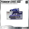 POPRACE 1:64 Японский автомобиль Pandem Civic EG6 и GR86-Endless Honda Civic Модель из сплава Автомобиль Гонки Автомобили Литье под давлением Коллекция Мальчика Игрушки