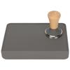 Oversized Coffee Tamping Pad and Wood Coffee Tamper Set Dustproof Silicone Tamper Mat for Home