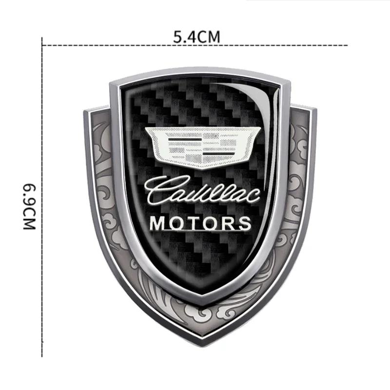 Carbon Fiber Car Logo Side Window Emblem Sticker for Cadillac Seville XT4 CT4 CT5 SLR CTS DTS ATS Escalade Exterior Accessories