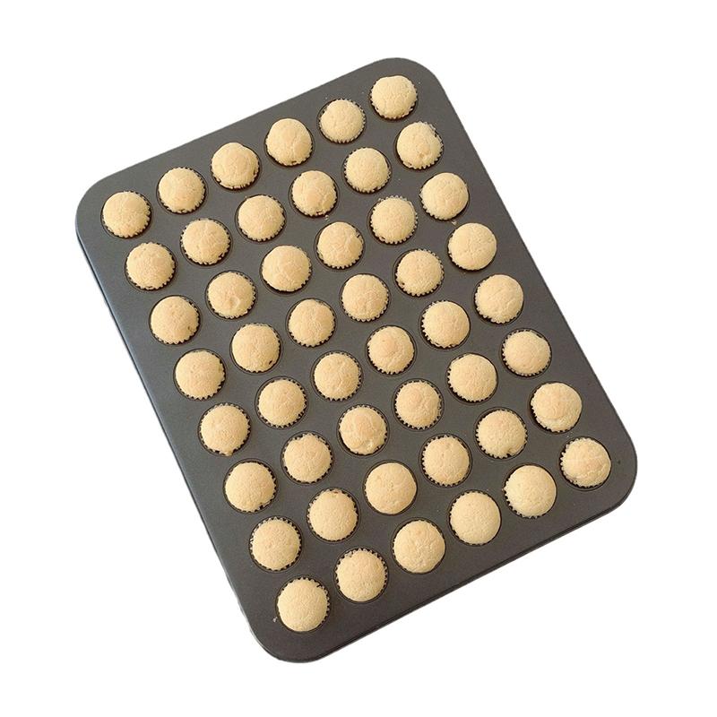 48 Holes Mini Round Muffin Cake Pan Cupcake Mold Non Stick Baking Dishes Carbon Steel Oven Trays Pastry Tool Kitchen Bakeware