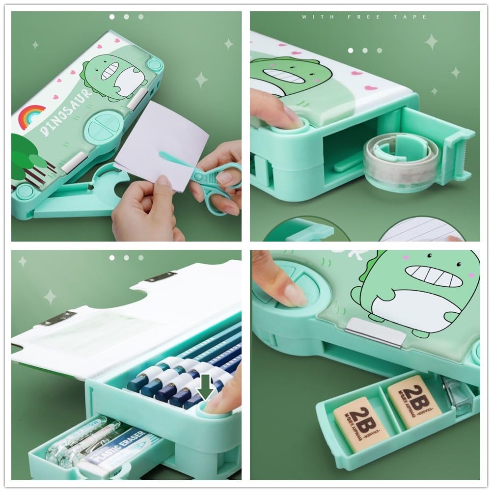 Пенал для девочек начальной школы и деформированный карандаш магнитное открытие и карандаш карандаш ластик большой отсек для ручек для школьного хранения для