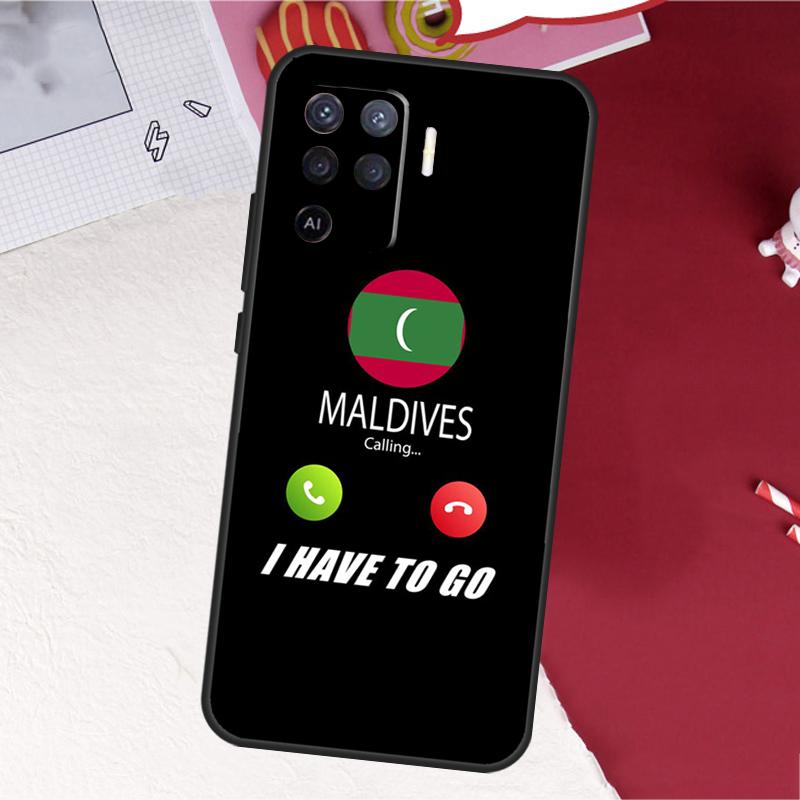 Чехол с флагом Мальдив для Oppo A17 A57 A77 A74 A54 A94 A78 A98 A18 A60 A80 A40 A38 A58 A96 A76 A16 A15 A5 Pro