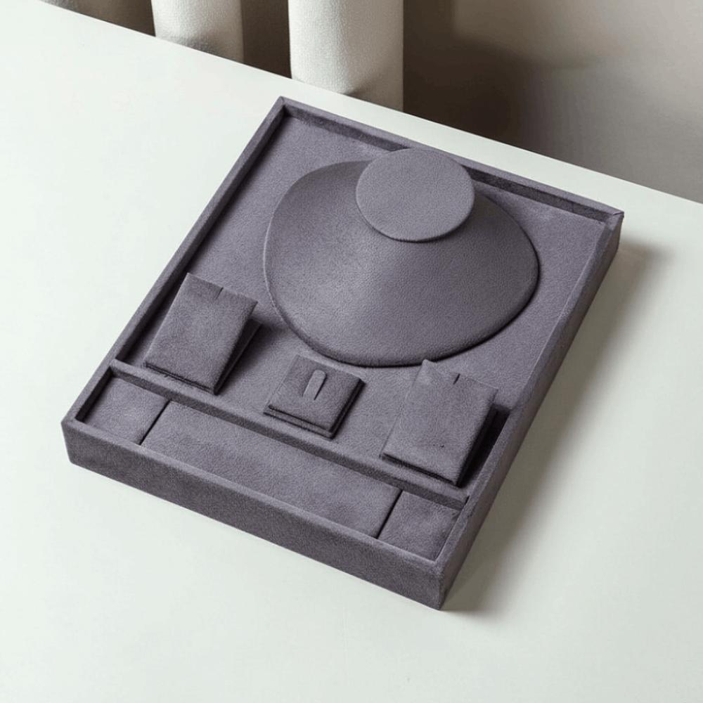 High-end Jewelry Tray with Partitioned Texture Jewelry Set Display Stand Dresser