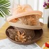 Hat Women's flower pot hat Foldable dome cotton yarn sun hat Outdoor big edge sun protection hat Sun hat Versatile