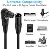 2-Pack Right Angle XLR To Straight XLR Plug Cable, 90 Degree XLR Female To Straight XLR Male Microphone Extension Cable, 3-Pin Microphone Connector Fo