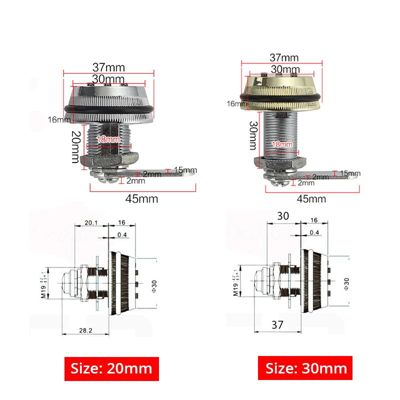 KAK Combination Cabinet Lock Black/Silver Zinc Alloy Password Locks Security Home Automation Cam Lock For Mailbox Cabinet Door 4