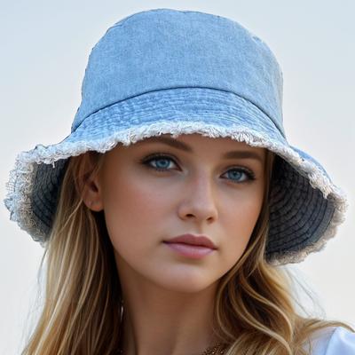 Женская шляпа Деним Хлопок Мода Леди
