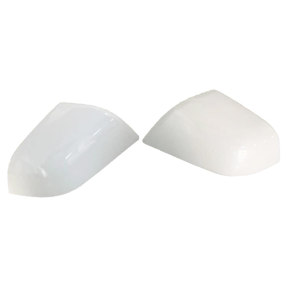 Pearl White Rear View Side Mirror Cover Skull Caps Pair For Tesla Model 3