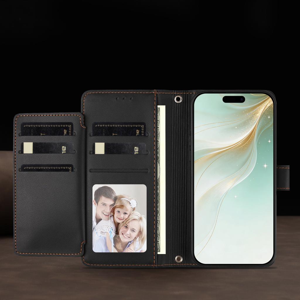 Кожаный кошелек-книжка для Nokia C01 Plus C30 C10 C20 C300 C02 C32 C12 X30 X20 X10 G21 G11 G20 G10 G400 G42 G22 из ПУ с 9 отделениями для карт и ремешком на запястье