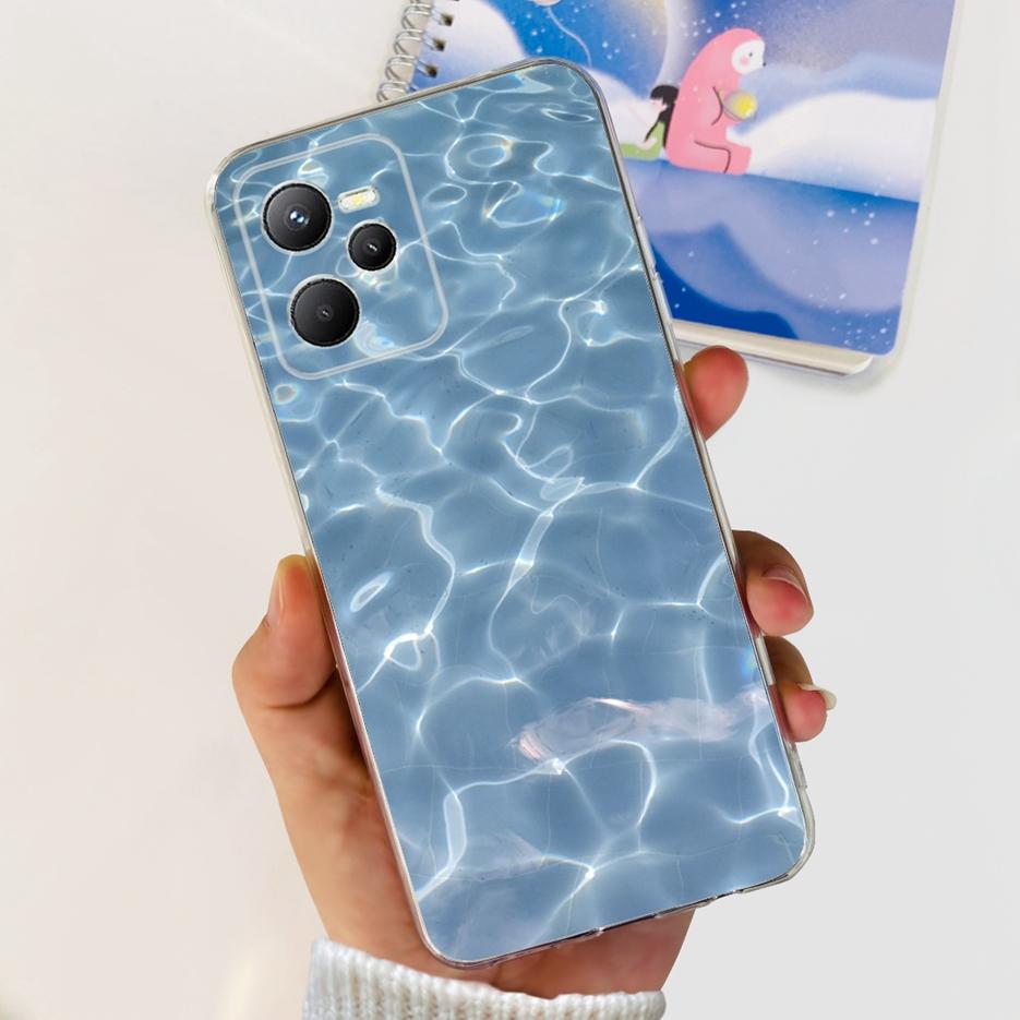 Чехол для Realme C35 RMX3511 Стильный окрашенный чехол Прозрачный силиконовый Мягкий тонкий чехол для телефона Для Realme C35 C 35 RealmeC35 Fundas Shell