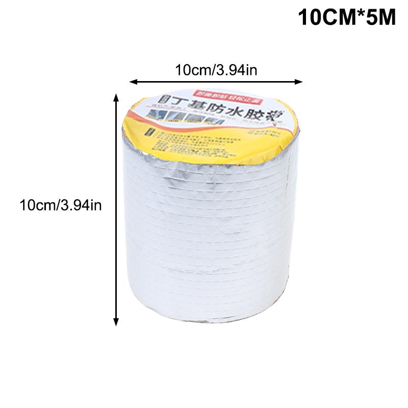 Кровельная герметичная водонепроницаемая лента из алюминиевой фольги и бутилкаучука, устойчивая к высоким температурам, для труб, стен, трещин на крыше, воздуховодов