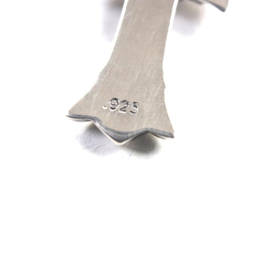 Excellent CHROME HEARTS Pendant Top DBL CH CRS Double CH Cross Charm Silver 925 Used