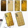 Золотой чехол с цветочным узором для Samsung Galaxy A54 A34 A14 A13 A33 A53 A12 A32 A52 A71 A51 A15 A25 A55 A35
