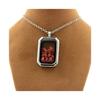 Stones and Minerals. Raw Spinel Necklace. Rectangular Model with Cut Sides.