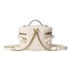 Gucci Женский мини-рюкзак-кроссбоди Gucci Marmont Matelassé из кожи, круглый, белый, для повседневного использования