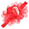 Детская роза цветок жемчуг повязка на голову реквизит девочка младенец декоративная эластичная