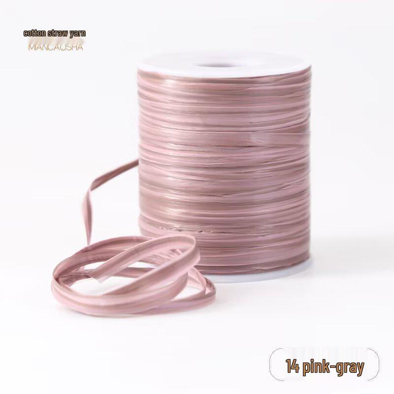 Водостойкая рафия для вязания крючком с хлопковой нитью для DIY шляп и пляжных сумок