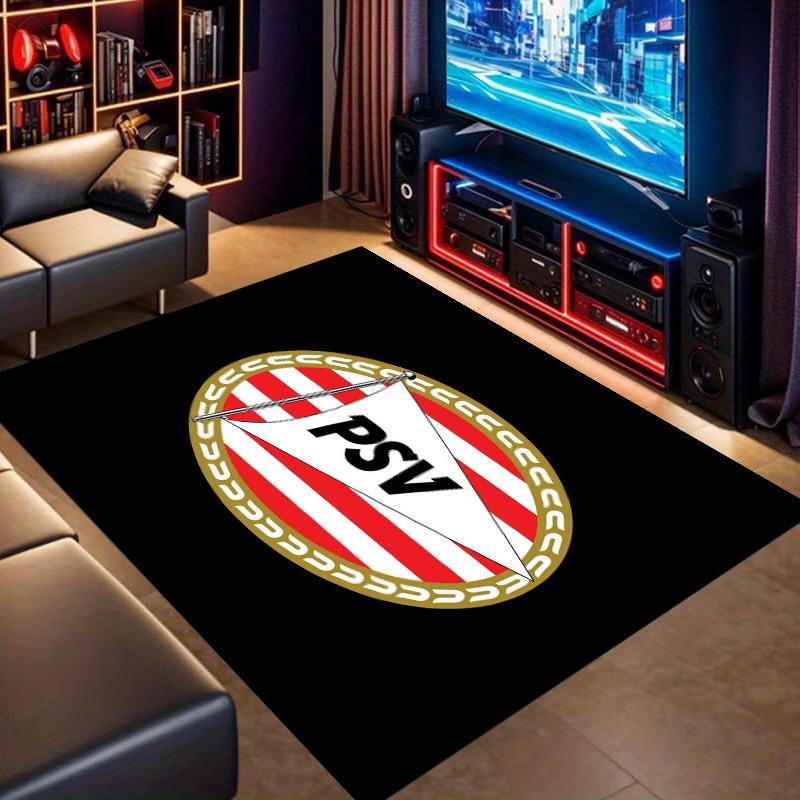 PSV Eindhoven Football Club Crest Print Area Rug Soccer Team Non Slip Living Room Bedroom Gaming Floor Mat Sports Fan Home Decor Rug