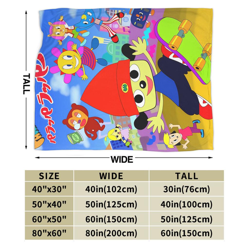 Parappas The Rappers Blankets Quality Super Warm Throw Blanket Winter Airplane Travel Couch Chair Funny Bedspread