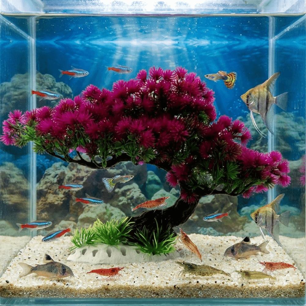 Lifelike Tree Underwater Plants Natural Look Aquarium Landscape Decor Goldfish Tanks