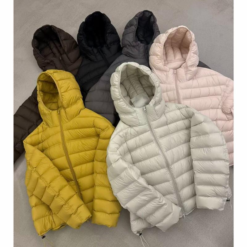 Womens Short Puffer Jacket With Hood Loose Fit Warm Cotton Coat Winter 2026 Korean Style