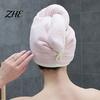 Quick Water Absorbing Cap Women Hair Towel Wrap, Microfiber Absorbent Turban, Dry, Coral Fleece Shower Wrap Anti-Frizz Drying for Long Thick