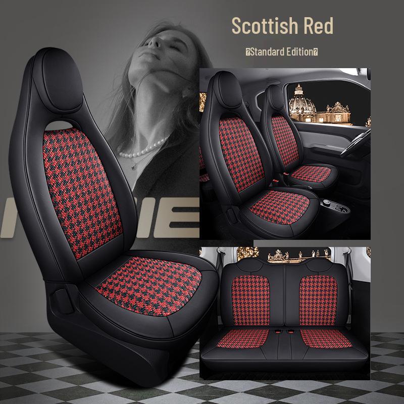 ST Чехол на сиденье «Гусиная лапка» для Wuling Hongguang MiniEV - Полный обхват, Всесезонная подушка