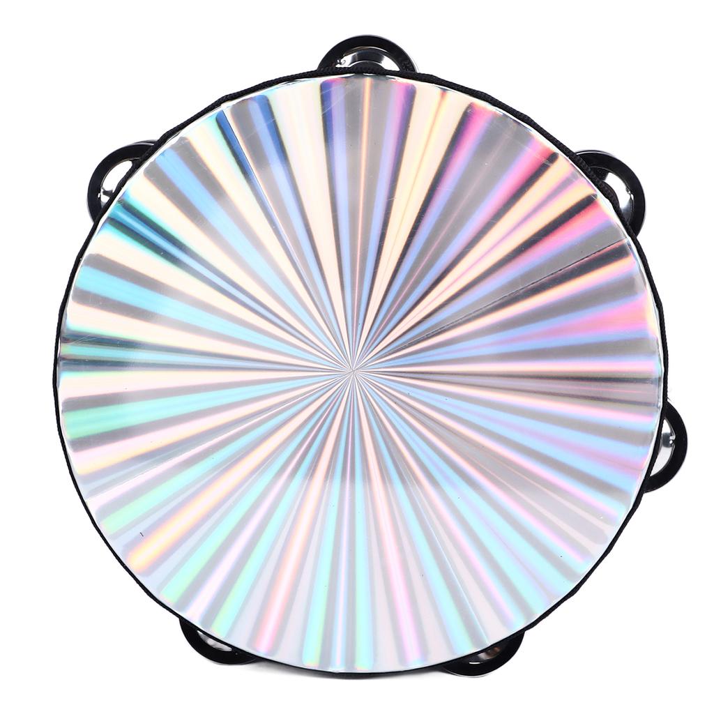 Tambourine Double Row 8in Percussion Jingles Hand Instrument for Party Performance