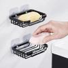 1 Pcs Drill Free Soap Dish Holder Wall Mounted Storage Rack Holder Kitchen Sponge Storage Shelf Bathroom Soap Storage Basket