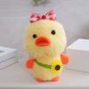 Plush Doll Duck Keychain Bag Accessories With Checkered Bow And Decor Sunflower