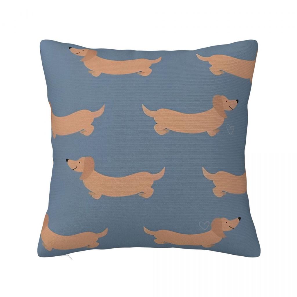 Dachshund Square Pillow Cases Dog Cushion Cover Novelty Decorative Pillowcover for Car 4545cm