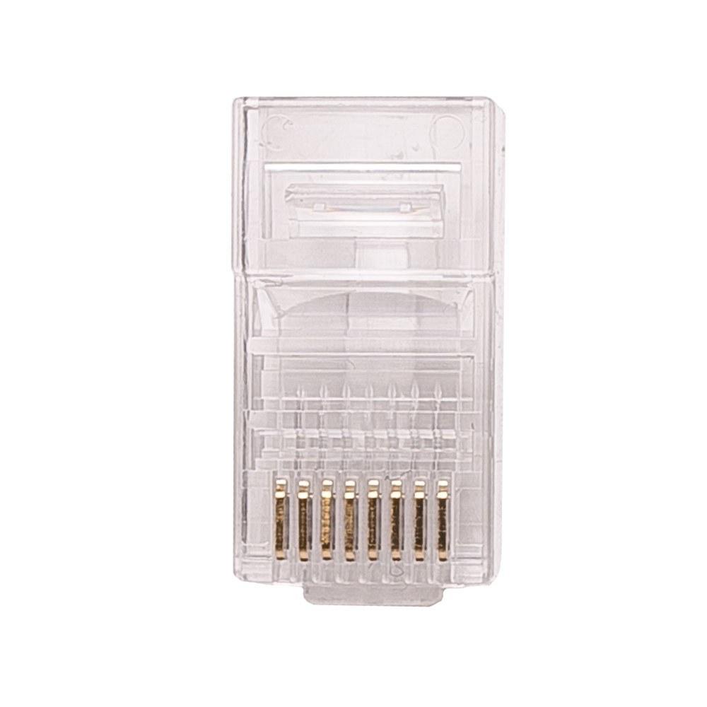 RJ45 plug cat. 5e UTP, for round cable, pack of 100