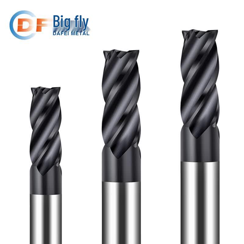 Tungsten Steel 4-Flute Flat End Mill