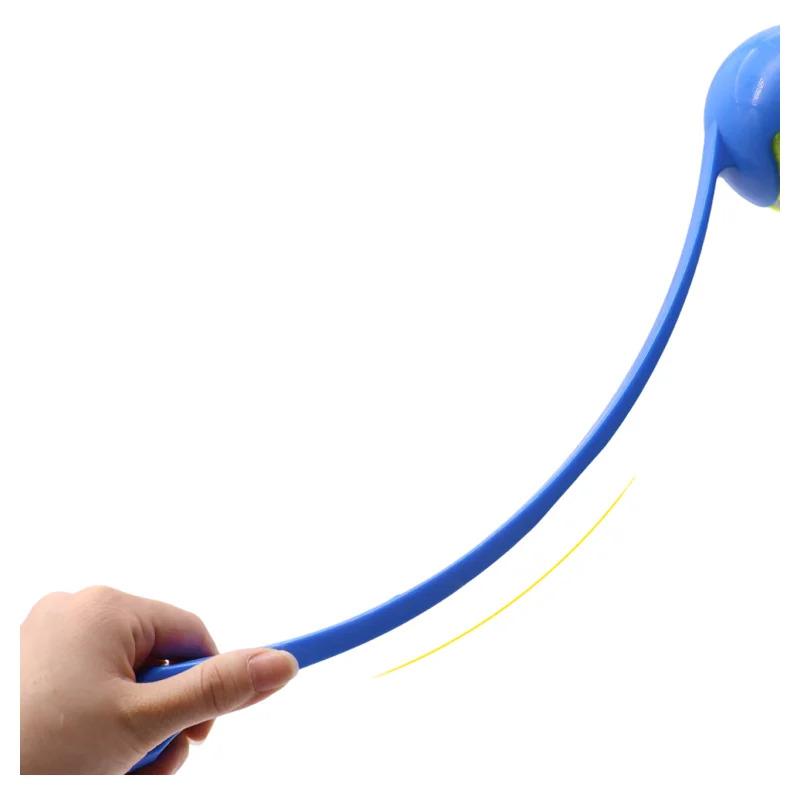 Interactive Dog Ball Launcher Toy for Fetch Training with 2 Durable Rubber Balls Automatic Cat Stick Thrower for Outdoor