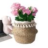 Скандинавский двухслойный тканый держатель для цветов с кисточками, цветочный горшок, корзина для хранения в гостиной