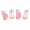 4Pcs Breathable Breathable Pet Boots Golden Mesh Puppy Paw Shoes Mesh Dog Shoes  Indoor Activities